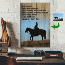 I Will Breathe and I Don't Quit Horse Girl Custom Canvas For Horse Lovers