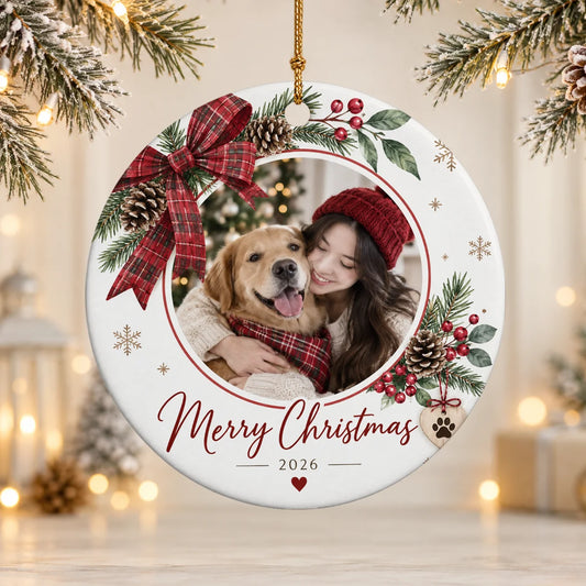 Merry Christmas With Pet Friend - Decor With Christmas Ornament