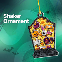 Funny Pumpkin Boo and Candy Shaker Ornamant 4 Layer On Halloween