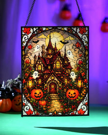 Stained Glass Suncatcher for Window Hanging On Halloween